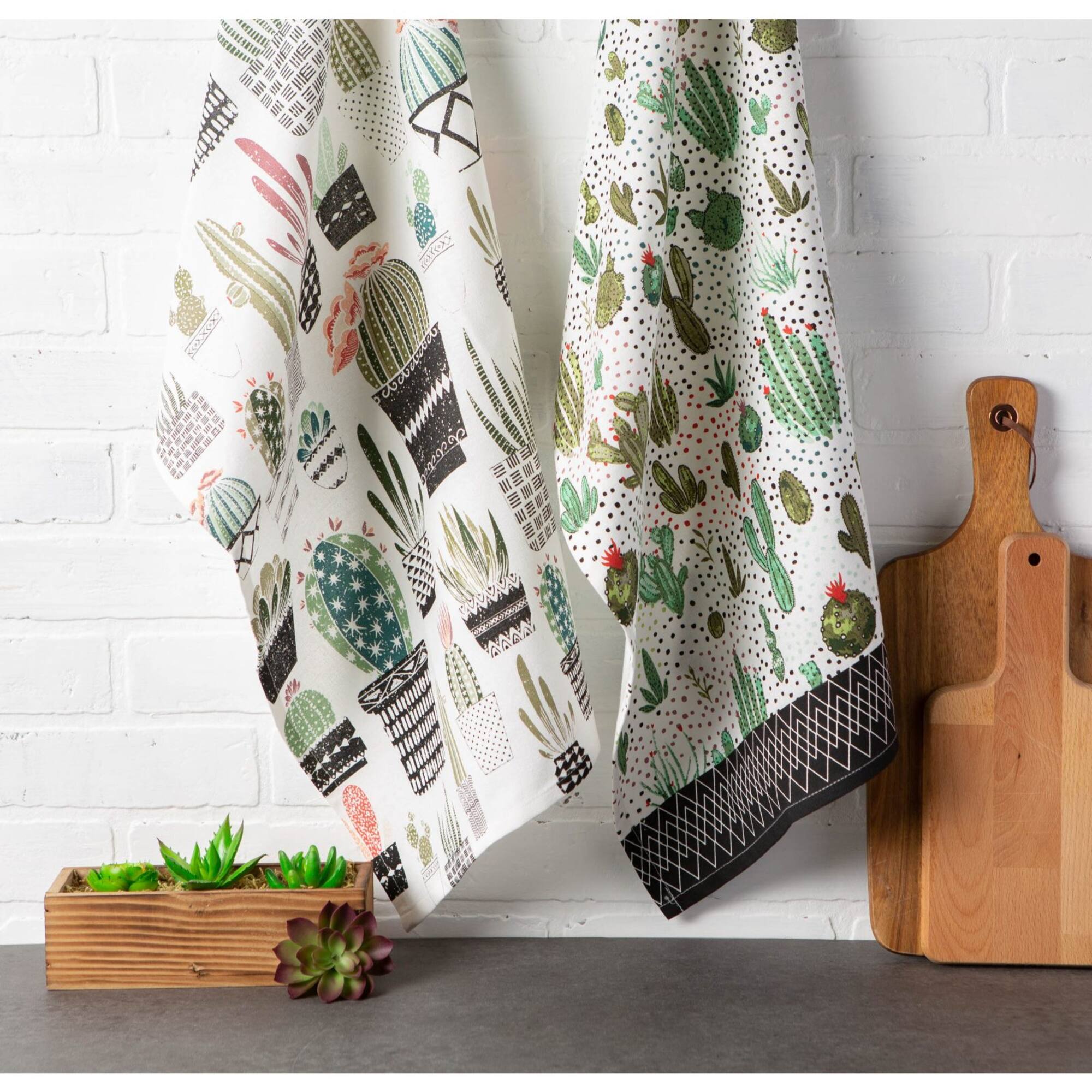 DII® Urban Oasis Print Dishtowel, 2ct.